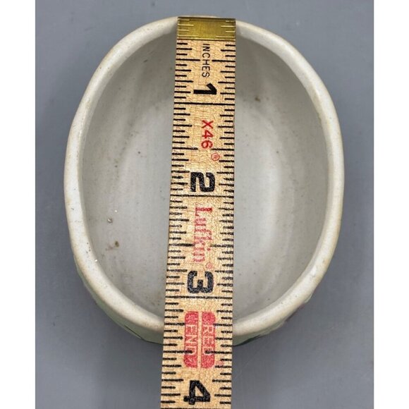 Vtg Floral Porcelain Trinket Box Rose Floral Lid‎ Stash Decorative Oval - Picture 6 of 6